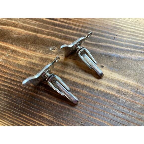 Vintage Hickok Sterling Silver Front Saddle Shaped Cuff Links Men’s Gift - Picture 2 of 10